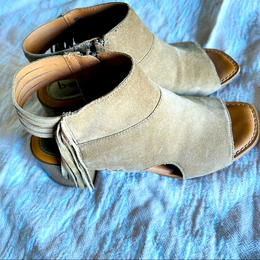 B.O.C. Born Leather Booties Sandals Open Toe